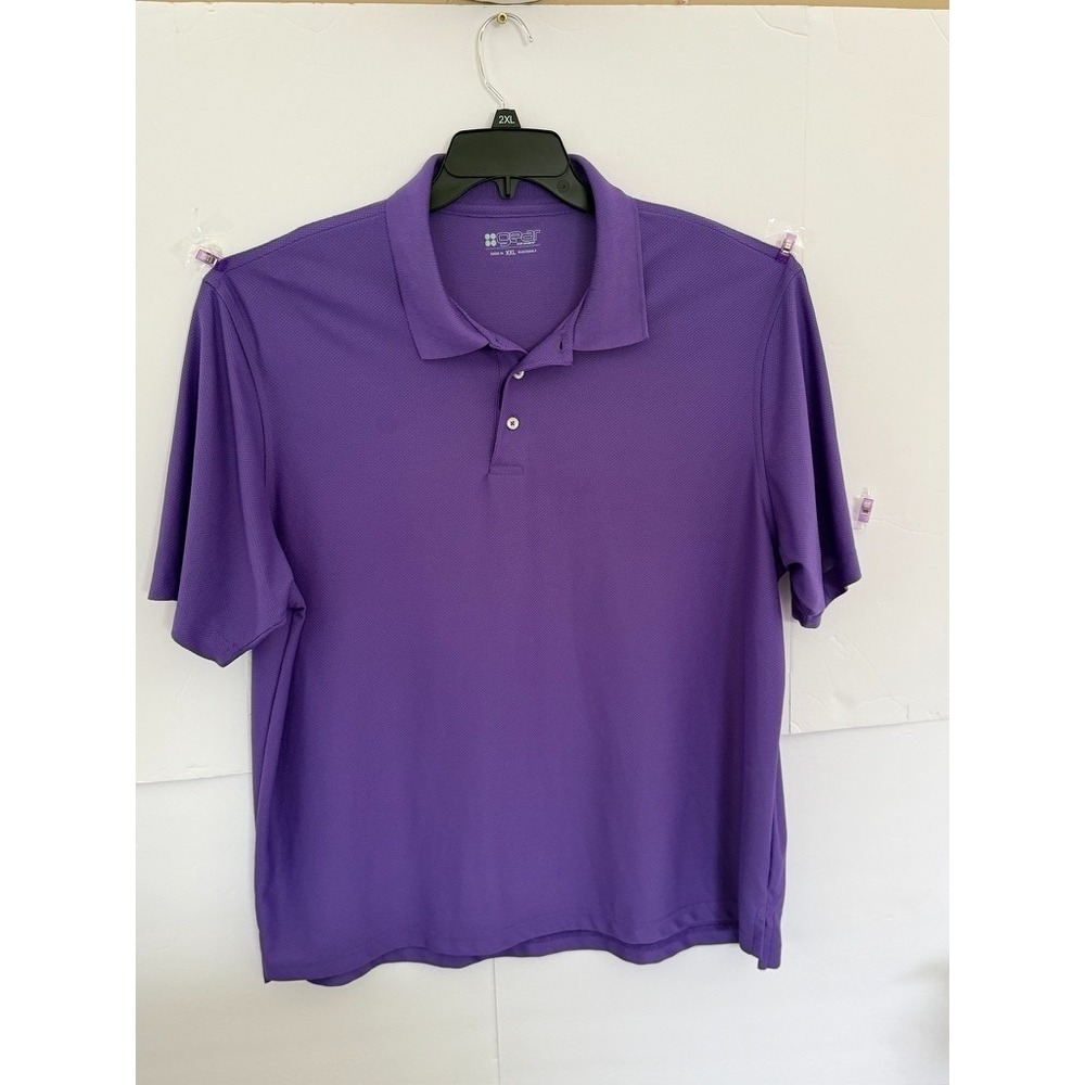 Gear For Sports Mens XXL Purple Performance Polo Shirt Short Sleeve Mesh Golf